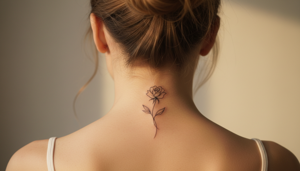 découvrez comment un tatouage sur la nuque allie sensualité discrète et élégance assumée, pour un style unique et raffiné.