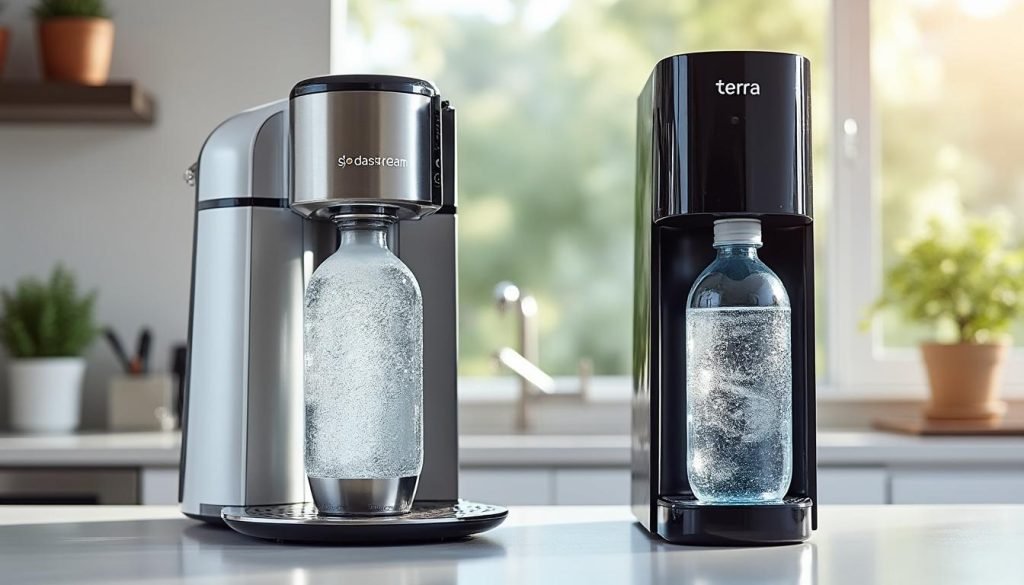 découvrez notre comparaison entre sodastream duo et terra pour choisir la machine idéale qui fera pétiller votre quotidien avec style et efficacité.